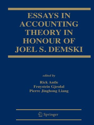 cover image of Essays in Accounting Theory in Honour of Joel S. Demski
